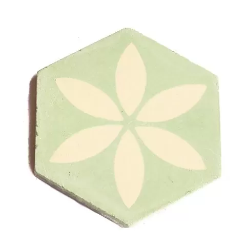 Calcáreo Hexagonal Verde Pétalo